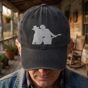 Bruce Springsteen And Clarence Clemons Denim Cap Retro Rock Music Fan Cap (With Box)