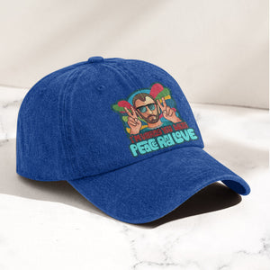 Beatles Ringo Starr Warning You With Peace and Love Denim Cap Retro Rock Music Fan Cap (With Box)