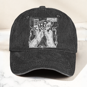 Billy Strings BMFS Playing Cards Woodcut Graphic Music Merch Denim Cap Retro Vintage Dad Cap Gift For Dad (With Box)