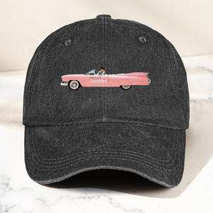 Elvis Presley The Pink Car Denim Cap Vintage Elvis Presley Merch Gift for Dad (With Box)