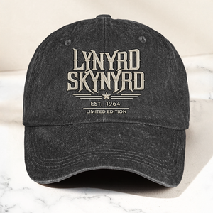Lynyrd Skynyrd Band Logo Est 1964 Denim Cap Retro Vintage Dad Cap Gift For Dad (With Box)