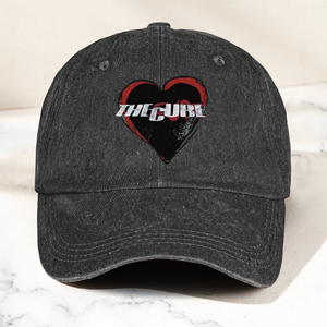 The Cure Heart Logo Denim Cap Vintage The Cure Band Album Merch Gift for Dad (With Box)