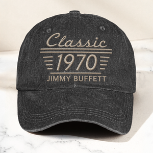 Jimmy Buffett Classic 1970 Est Margaritaville Tropical Rock Music Merch Graphic Denim Cap Retro Vintage Dad Cap Gift For Dad (With Box)