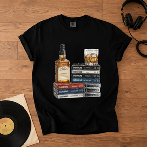 Radiohead Cassette Album Collection T-Shirt Retro Music Jimmy Buffett Merch Tee