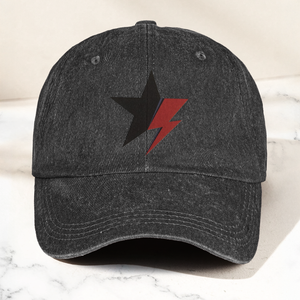 David Bowie Blackstar Ziggy Stardust Denim Cap Retro Music Cap Gift For Dad (With Box)