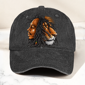 Bob Marley Lion of Judah Reggae Music Merch Vintage Rasta Graphic Denim Cap Retro Vintage Dad Cap Gift For Dad (With Box)