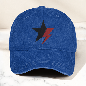 David Bowie Blackstar Ziggy Stardust Denim Cap Retro Music Cap Gift For Dad (With Box)
