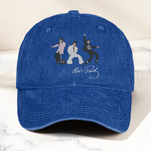 Elvis Presley With Sign Graphic Denim Cap Vintage Elvis Presley Album Merch Gift for Dad (With Box)