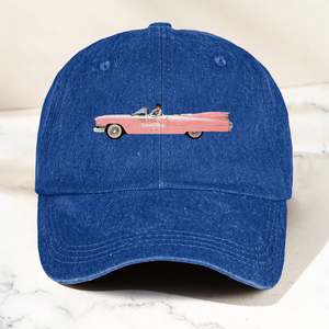 Elvis Presley The Pink Car Denim Cap Vintage Elvis Presley Merch Gift for Dad (With Box)