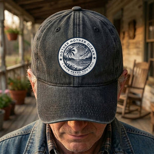 Mother Oceans Denim Cap Retro Jimmy Buffett Inspired Dad Hat (With Box)