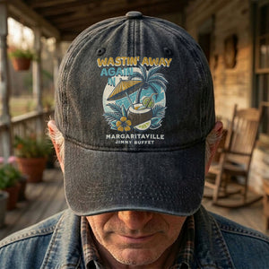 Margaritaville Denim Cap Retro Jimmy Buffett Inspired Dad Hat (With Box)