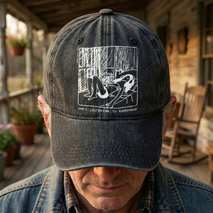 She's Listening to Radiohead Denim Cap Retro Radiohead Tribute Merch Dad Hat (With Box)
