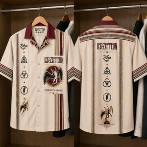 Led Zeppelin Luxury Design Hawaiian Shirt - Mexican Inpsired Swan Song Hawaiian Shirt