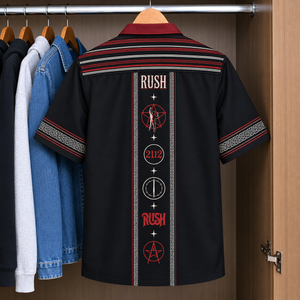 Rush Luxury Design Hawaiian Shirt - Mexican Inpsired Swan Song Hawaiian Shirt Black Version