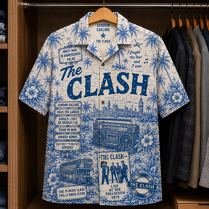 The Clash Luxury Design Hawaiian Shirt - Tropical Blue Inpsired Hawaiian Shirt Classic