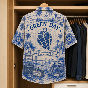 Green Day Luxury Design Hawaiian Shirt - Tropical Blue Inpsired Hawaiian Shirt Classic