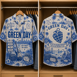 Green Day Luxury Design Hawaiian Shirt - Tropical Blue Inpsired Hawaiian Shirt Classic
