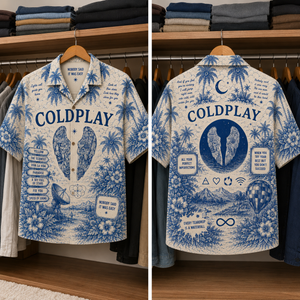Cold Play Tropical Hawaiian Shirt - Tropical Inpsired Hawaiian Shirt