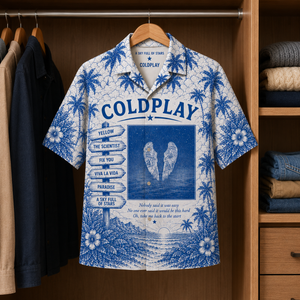 Cold Play Tropical Hawaiian Shirt - Tropical Inpsired Hawaiian Shirt Iconic Album Cover