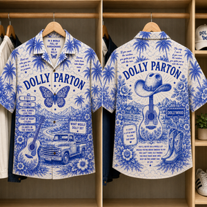 Dolly Parton Tropical Hawaiian Shirt - Tropical Inpsired Hawaiian Shirt Iconic
