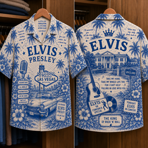 Elvis Presley Tropical Hawaiian Shirt - Tropical Inpsired Hawaiian Shirt Iconic