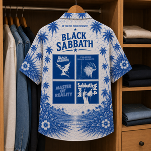 Black Sabbath Tropical Hawaiian Shirt - Tropical Inpsired Hawaiian Shirt Iconic Album Cover