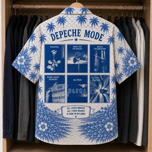Depeche Mode Tropical Hawaiian Shirt - Tropical Inpsired Hawaiian Shirt Iconic Album Cover
