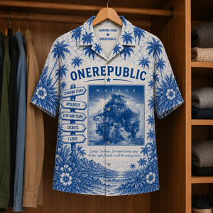 One Republic Tropical Hawaiian Shirt - Tropical Inpsired Hawaiian Shirt Iconic Album Cover