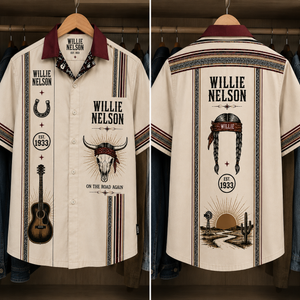Willie Nelson Luxury Design Hawaiian Shirt - Mexican Inpsired Hawaiian Shirt White Version