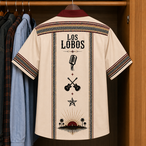 Los Lobos Luxury Design Hawaiian Shirt - Mexican Inpsired Hawaiian Shirt White Version