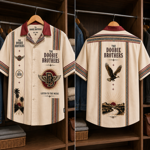 The Doobie Brothers Band Luxury Design Hawaiian Shirt - Mexican Inpsired Hawaiian Shirt White Version