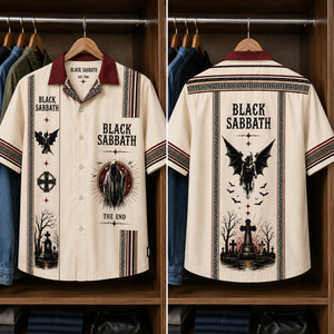Black Sabbath Luxury Design Hawaiian Shirt - Mexican Inpsired Hawaiian Shirt White Version
