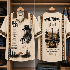 Neil Young Luxury Design Hawaiian Shirt - Mexican Inpsired Hawaiian