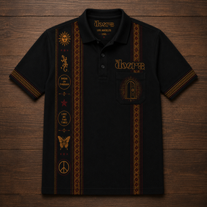 The Doors Luxury Polo - Unisex Retro Vertical Stripe