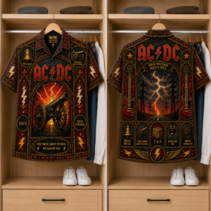 ACDC Canon Stained Glass Hawaiian Shirt - Unisex Button Up