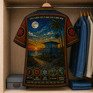 Red Hot Chili Peppers Stained Glass Hawaiian Shirt - Unisex Button Up