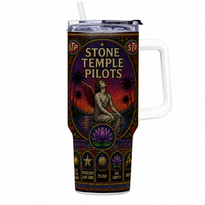 Stone Temple Pilots Stained Glass Tumbler 20oz & 40oz Stainless Steel Travel Mug for STP Rock Fans