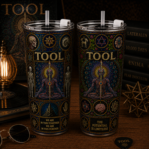 Tool 20oz & 40oz Stained Glass Stainless Steel Tumbler Progressive Metal Travel Mug With Lid and Straw