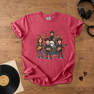 Vintage Beatles Band Comfort Tee Classic Rock Graphic T-Shirt
