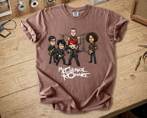 My Chemical Romance Comfort Colors Tee Band Members Tribute Classic Emo Rock Shirt