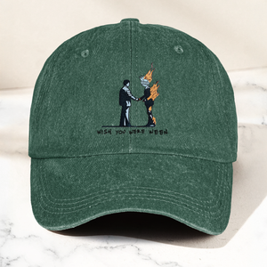 Wish You Were Ween Pink Floyd Denim Cap Retro Pink Floyd Merch Gift for Dad (With Box)