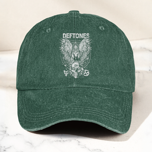Deftones Owl Skull Vintage Dad Hat Alternative Metal Washed Cotton Cap (With Box)