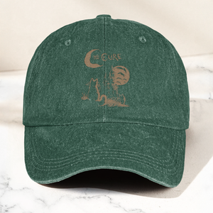 The Cure Vintage Cat Moon Denim Cap Vintage The Cure Band Album Merch Gift for Dad (With Box)