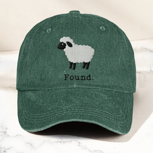 Found Lost Sheep Christian Faith Denim Cap Vintage Dad Cap Gift For Dad (With Box)