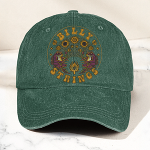 Billy Strings Sunflowers Frog Graphic Cosmic Bluegrass Retro Denim Cap Retro Vintage Dad Cap Gift For Dad (With Box)