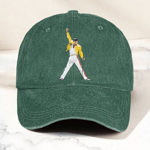 Vintage Freddie Mercury Denim Cap Queen Band Tribute Merch Dad Hat (With Box)