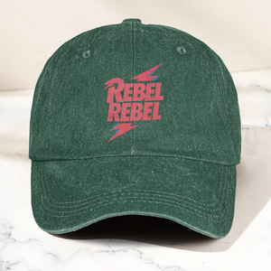 David Bowie Rebel Rebel Denim Cap Retro Music Cap Gift For Dad (With Box)