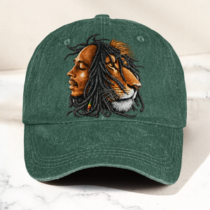 Bob Marley Lion of Judah Reggae Music Merch Vintage Rasta Graphic Denim Cap Retro Vintage Dad Cap Gift For Dad (With Box)