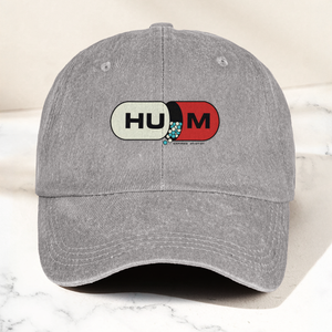 Hum Medication Parody Vintage Dad Hat Funny Graphic Hum Band Cotton Cap (With Box)