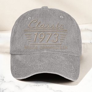 Bruce Springsteen Classic 1973 Est Heartland Rock Band Music Merch Graphic Denim Cap Retro Vintage Dad Cap Gift For Dad (With Box)